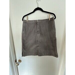 Vintage Corduroy Skirt Eddie Bauer Women's Sz 10 Brown Pockets Belt Loops Cotton
